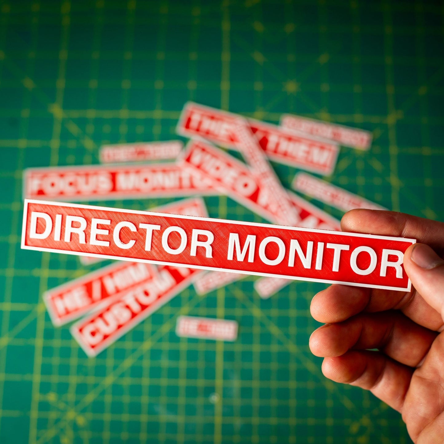 Director Monitor Text Plate - Medium - KRAP! Custom Set Solutions