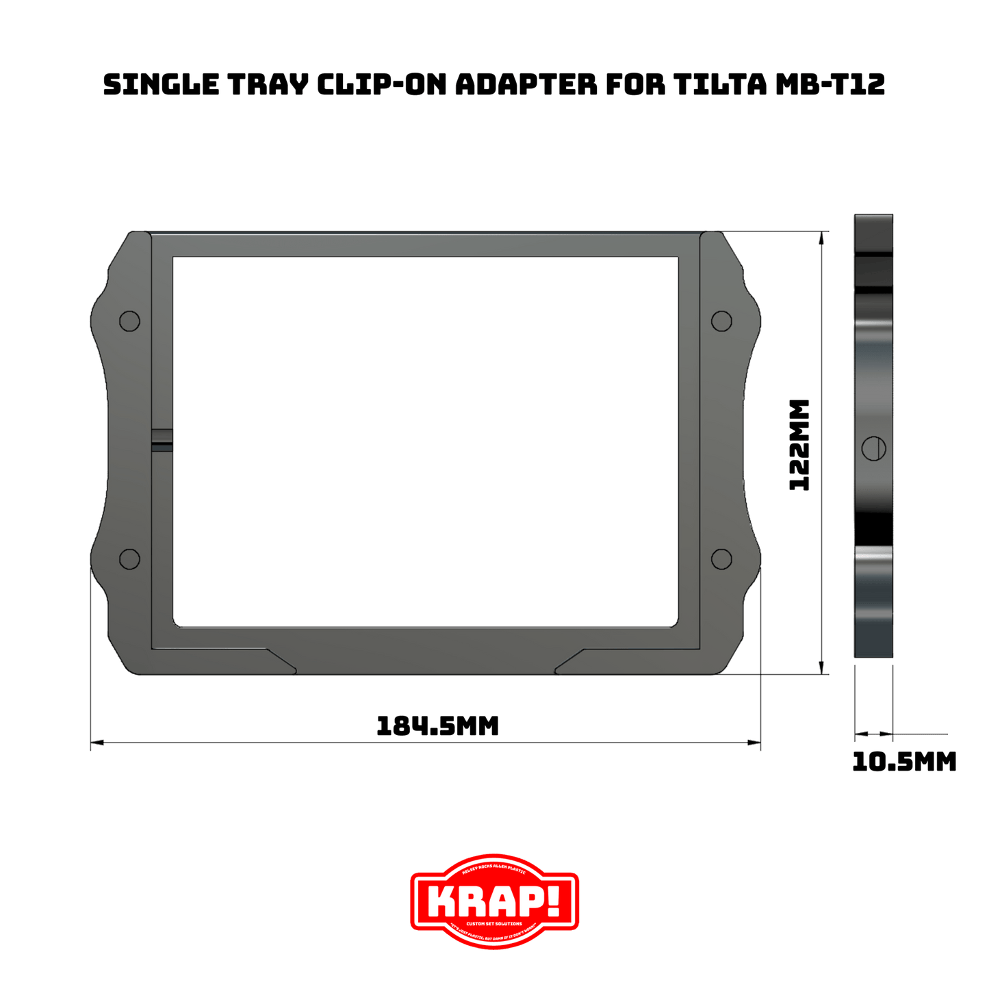 Single - Tray Filter Clip - On Adapter: Tilta MB - T12 - KRAP! Custom Set Solutions