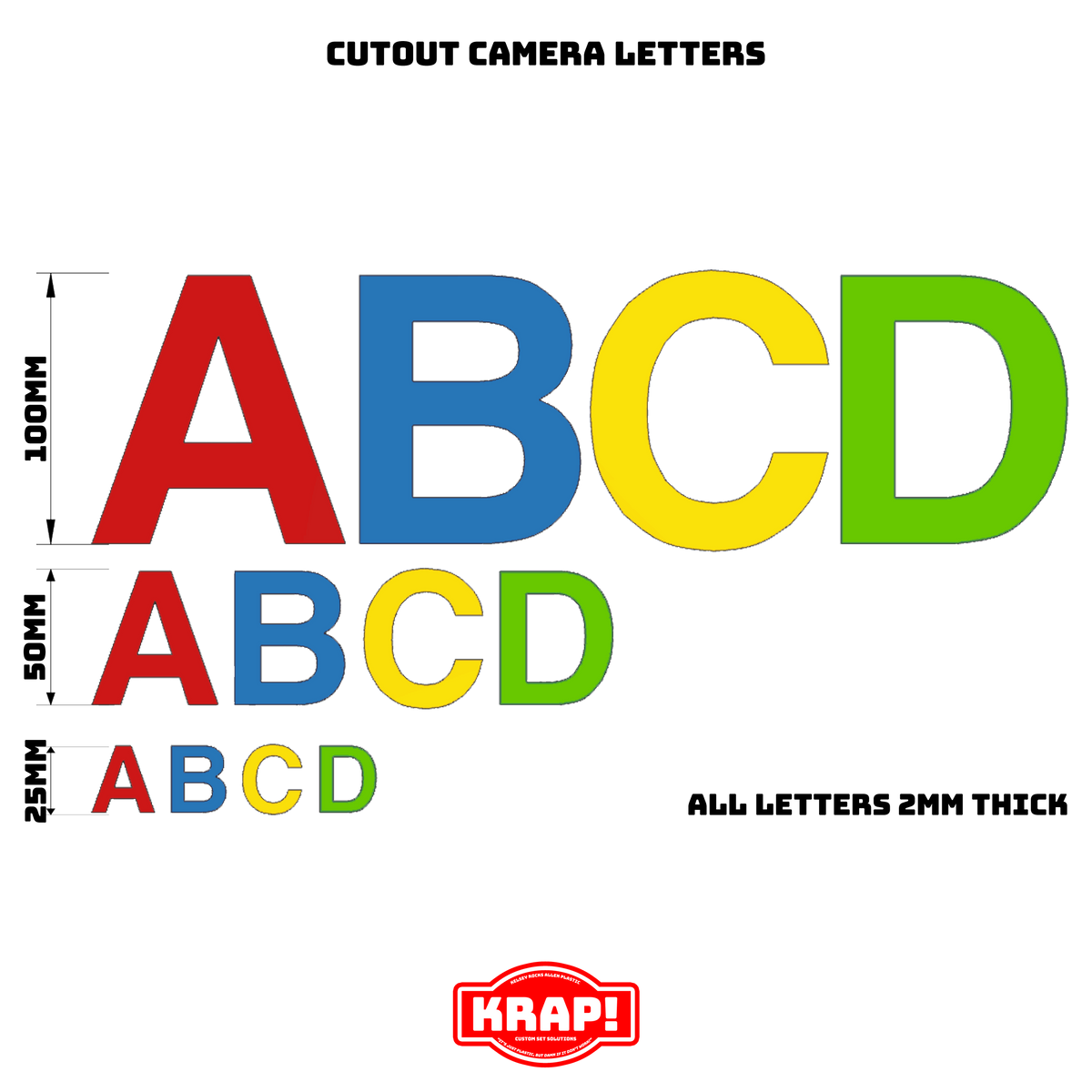 Camera Photos Letters Camera Letters- Cutout Pack – KRAP! Custom Set Solutions