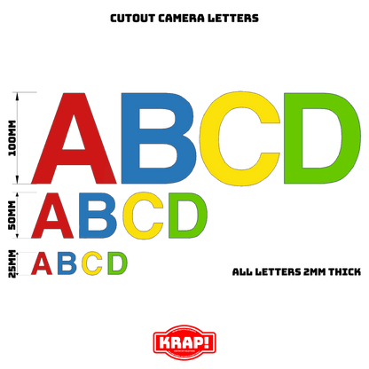 Camera Letters- Cutout Pack
