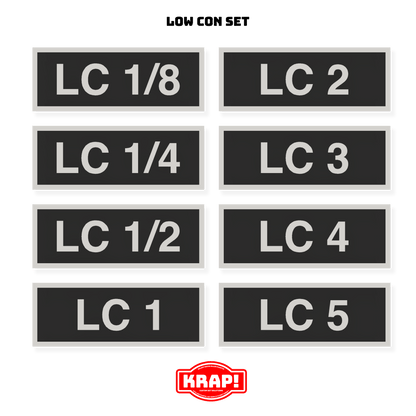 Filter Tag Set - Low Con - KRAP! Custom Set Solutions