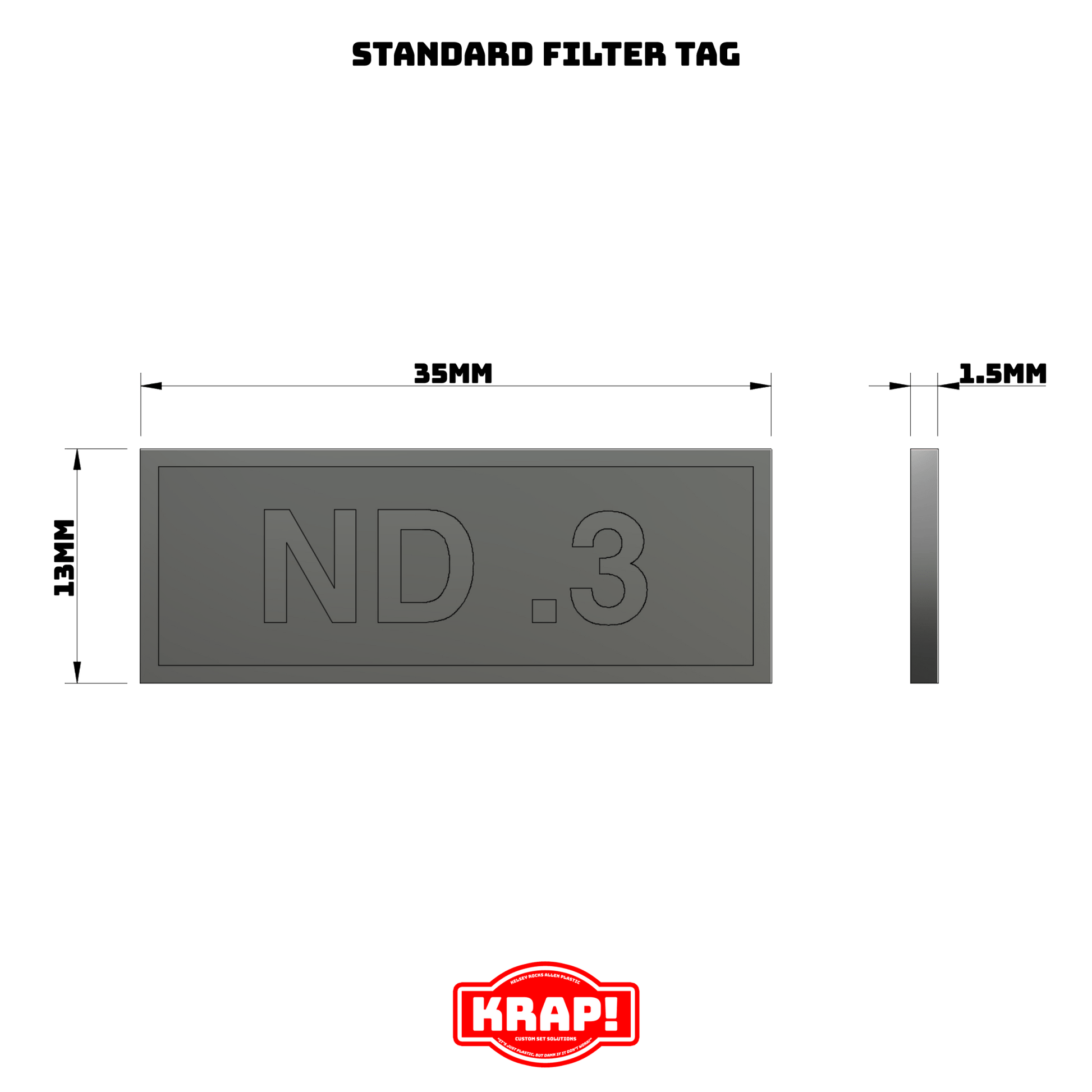 Filter Tag Set - Low Con - KRAP! Custom Set Solutions