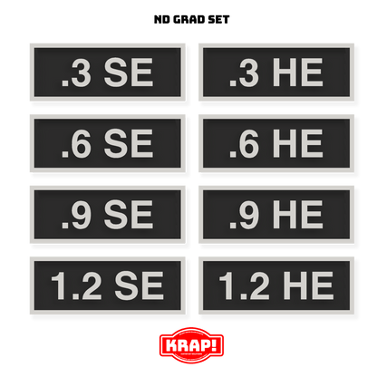 Filter Tag Set - ND Grads - KRAP! Custom Set Solutions