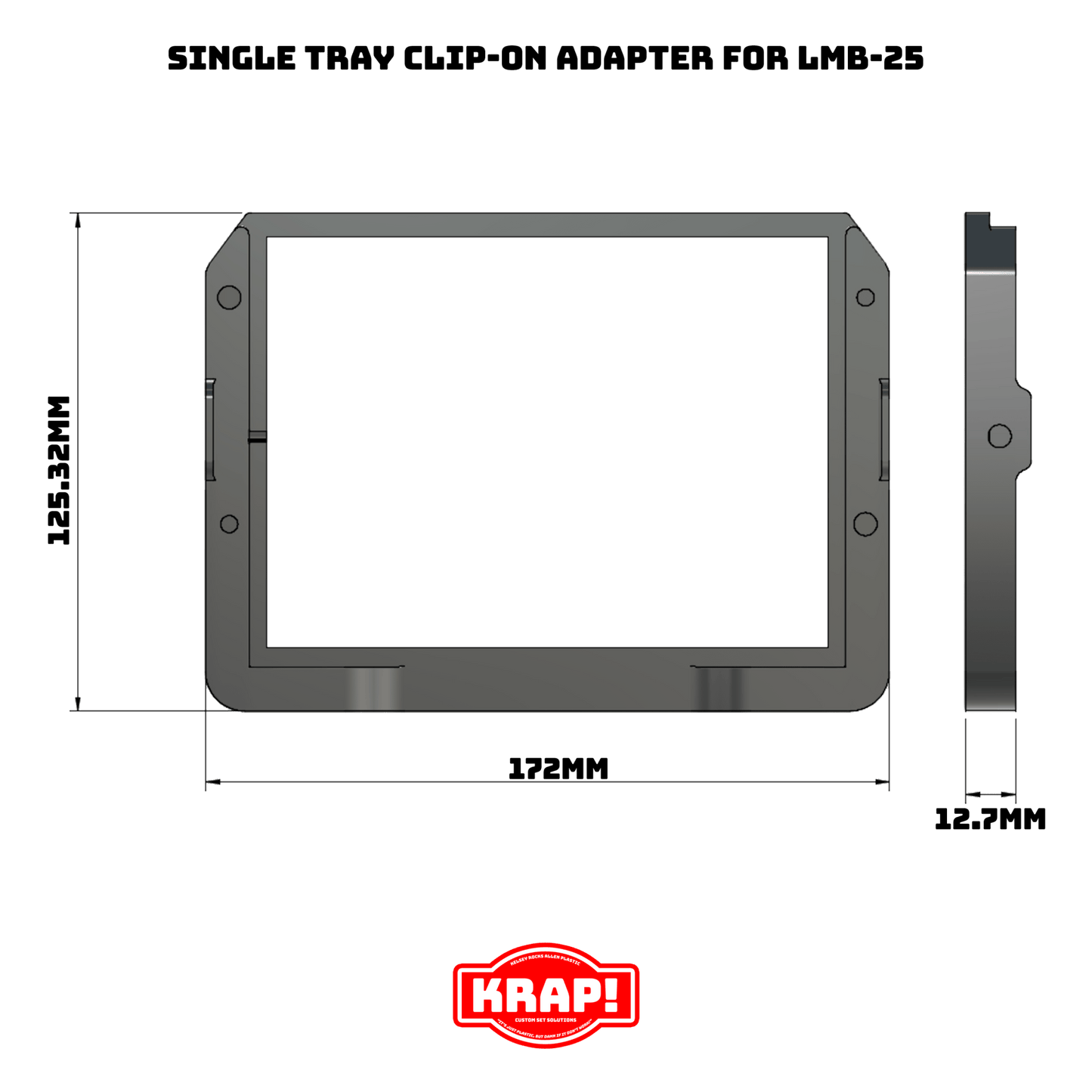 Single - Tray Filter Clip - On Adapter: Arri LMB 25 - KRAP! Custom Set Solutions