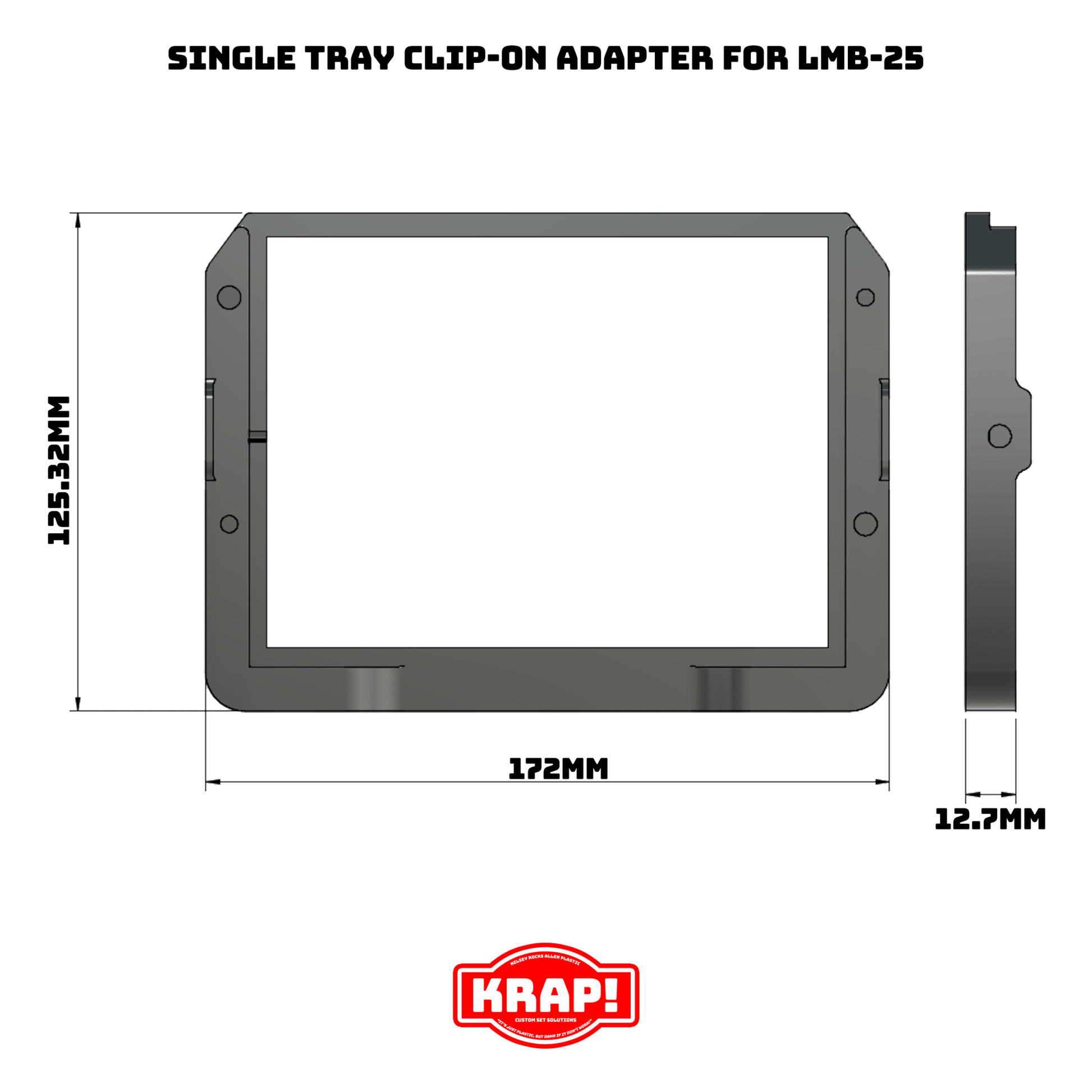 Single - Tray Filter Clip - On Adapter: Arri LMB 25 - KRAP! Custom Set Solutions