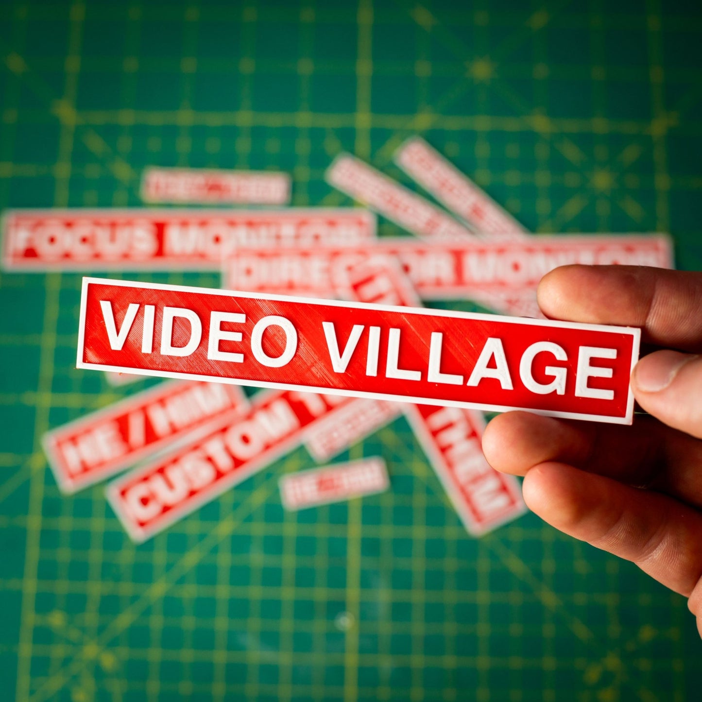 Video Village Text Plate - Medium - KRAP! Custom Set Solutions